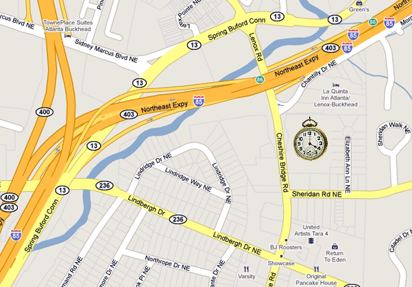 Map showing our shop's location.
